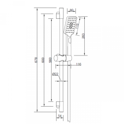 Invena Midnight bateria wannowa Black/ Gold Rose