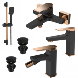 Invena Midnight bateria wannowa Black/ Gold Rose