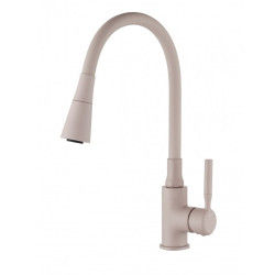 Invena Pogo Plus bateria zlew. z elastyczną wylewką beż