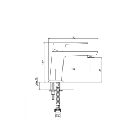Invena Paros bateria umywalkowa chrom