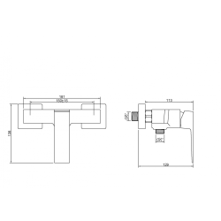 Invena Paros bateria natryskowa chrom