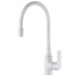 Invena Joga Plus bateria zlew. z elastyczną wylewką biała