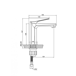 Invena Neri bateria umywalkowa chrom