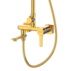Invena Glamour deszczownia z bateria wannowo-natryskową złota
