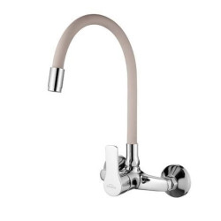 Invena Verso bateria ścienna z elastyczną wylewką - kolor beżowy