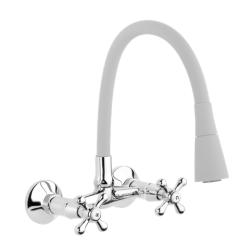 Invena Roma bateria ścienna z elastyczną wylewką Kolor Szary