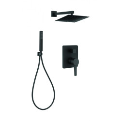 Invena Glamour zestaw podtynkowy z baterią podtynkowa czarny