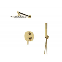 Invena Glamour zestaw podtynkowy z baterią podtynkową złoty