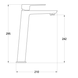 Invena Paros bateria umywalkowa wysoka chrom