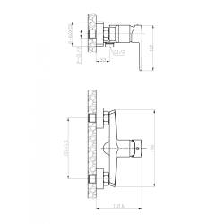 Invena Fira bateria natryskowa czarna