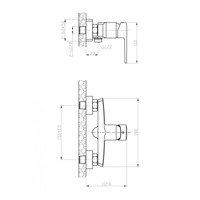 Invena Fira bateria natryskowa czarna
