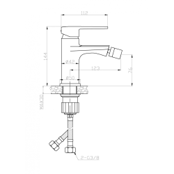 Invena Fira bateria bidetowa czarna