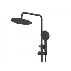 Invena Fira deszczownia z baterią wannowo-natryskową czarna