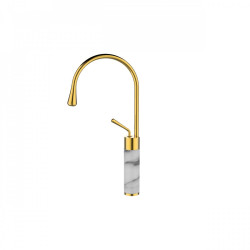 Invena Gabro bateria umywalkowa wysoka biały/złoty