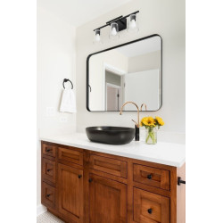 Invena Gabro bateria umywalkowa wysoka czarna/miedź