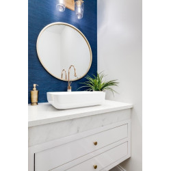 Invena Gabro bateria umywalkowa wysoka biały/miedź