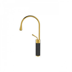 Invena Gabro bateria umywalkowa wysoka czarna/złoty