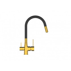 Invena Glamour bateria zlewozmywakowa z filtrem złota