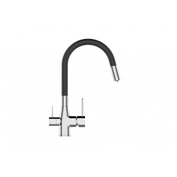 Invena Glamour bateria zlewozmywakowa z filtrem chrom / czarna