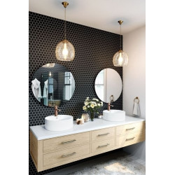 Invena Glamour bateria umywalkowa miedź