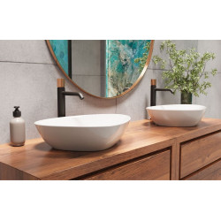 Invena Moonlight bateria umywalkowa wysoka czarna / rose gold