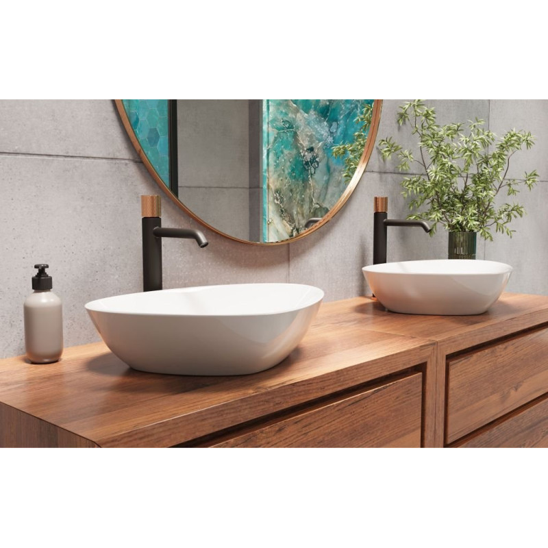 Invena Moonlight bateria umywalkowa wysoka czarna / rose gold