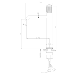 Invena Moonlight bateria umywalkowa wysoka czarna / rose gold