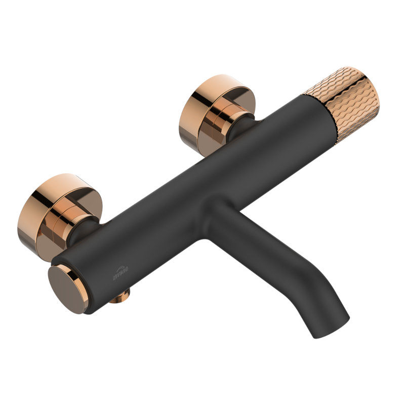 Invena Moonlight bateria wannowa czarna / rose gold