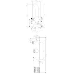 Invena Moonlight bateria wannowa czarna / rose gold