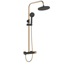 Invena Moonlight deszczownia z bateria natryskową czarna / rose