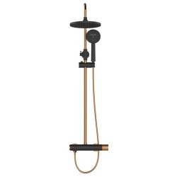 Invena Moonlight deszczownia z bateria natryskową czarna / rose