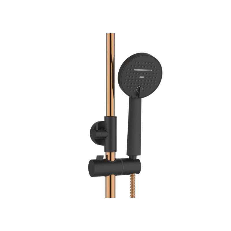 Invena Moonlight deszczownia z bateria natryskową czarna / rose