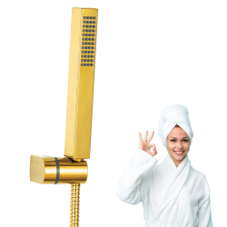 Invena Glamour zestaw natryskowy 1-punktowy złoty