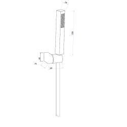 Invena Glamour zestaw natryskowy 1-punktowy złoty