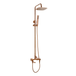 Invena Glamour deszczownia z bateria wannowo-natryskową miedź