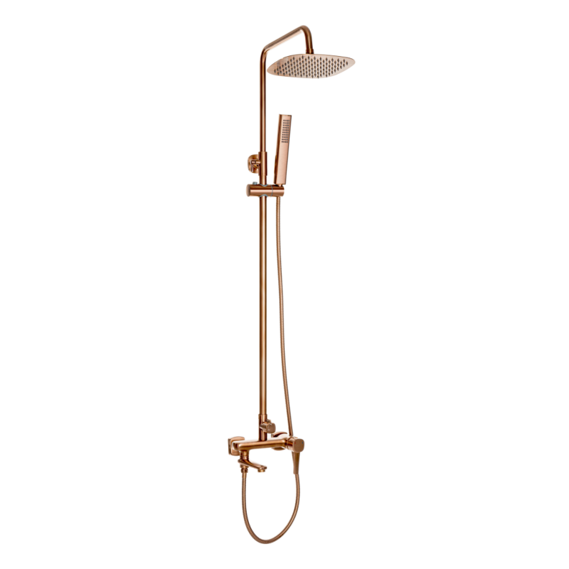 Invena Glamour deszczownia z bateria wannowo-natryskową miedź