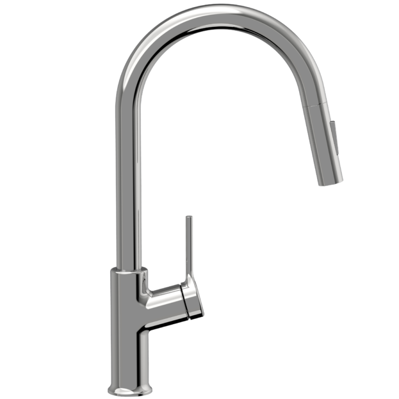 Invena Farsala bateria zlew z wyciągana typu u chrom