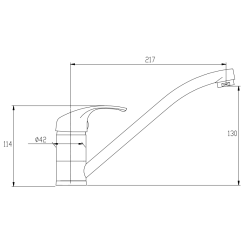 Invena Mitris bateria zlewozmywakowa niska chrom