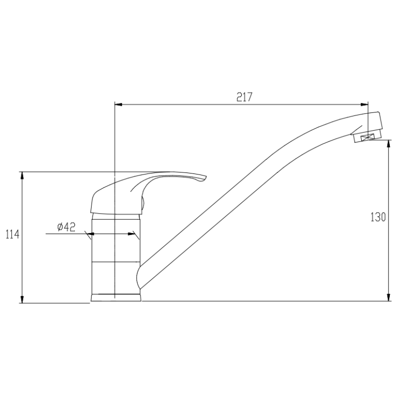 Invena Mitris bateria zlewozmywakowa niska chrom