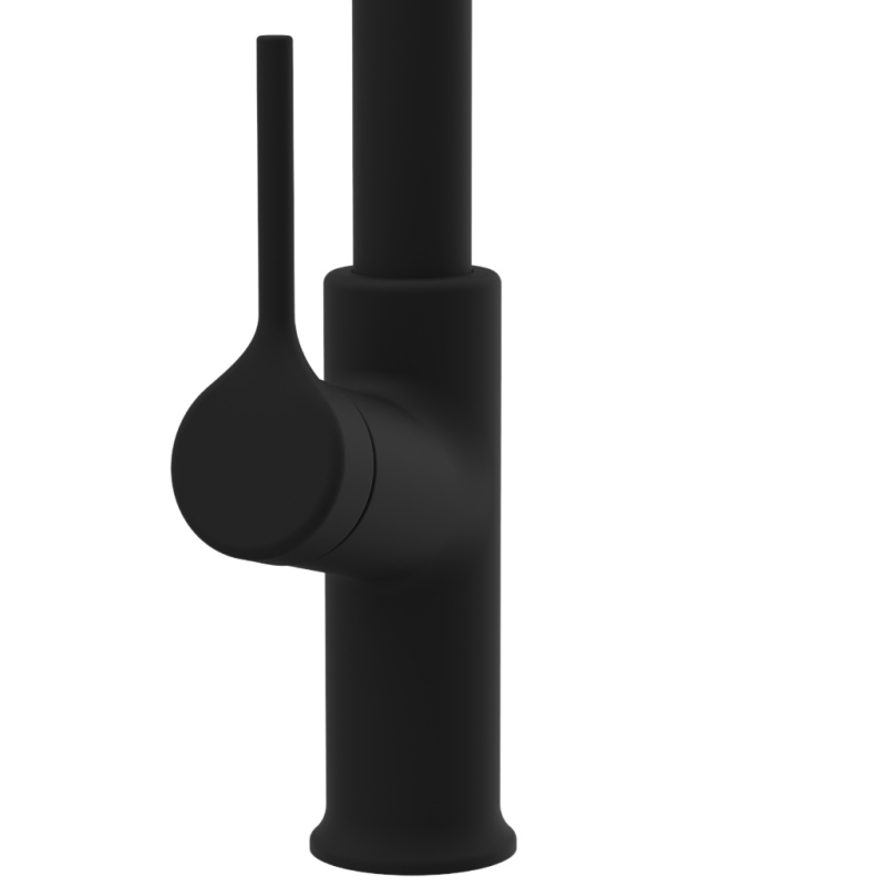 Invena Farsala bateria zlew z wyciągana typu u czarna,