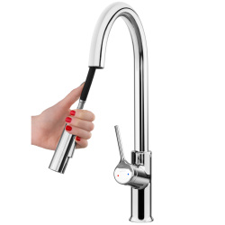 Invena Farsala bateria zlew z wyciągana typu u chrom