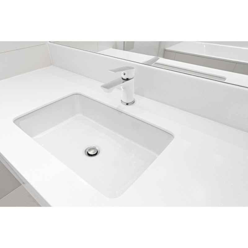 Invena Dokos bateria umywalkowa biała / chrom