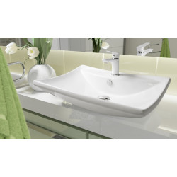 Invena Dokos bateria umywalkowa biała / chrom