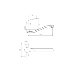 Invena Mitris bateria zlewozmywakowa wylewka 15cm