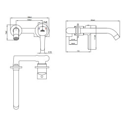 Invena Glamour bateria umywalkowa podtynkowa chrom