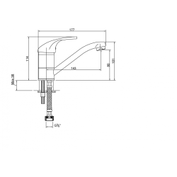 Invena Mitris bateria umywalkowa chrom z ruchomą wylewką