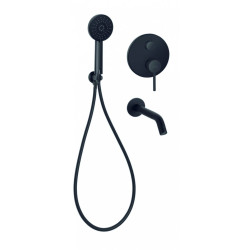 Invena Dafni zestaw wannowy podtynkowy z baterią 2-funkcyjną czarny