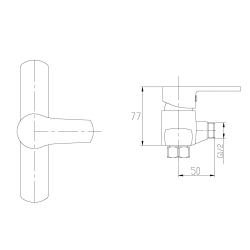 Invena Verso bateria natryskowa bez zestawu natryskowego chrom