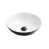 Invena Tinos umywalka nablatowa 39,5 Cm, czarno - biała