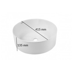 Invena Kos umywalka nablatowa 42 cm okrągła
